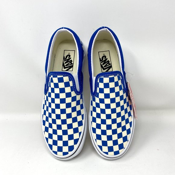 Vans Women Classic Slip-On Checkerboard Blue Canvas Low Top Sneaker VN0A5AO862C - Picture 6 of 10